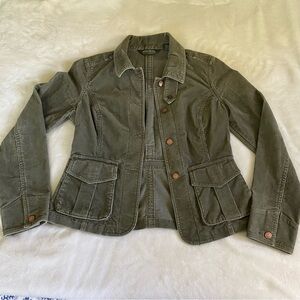 Ladies, green corduroy, Eddie Bauer jacket